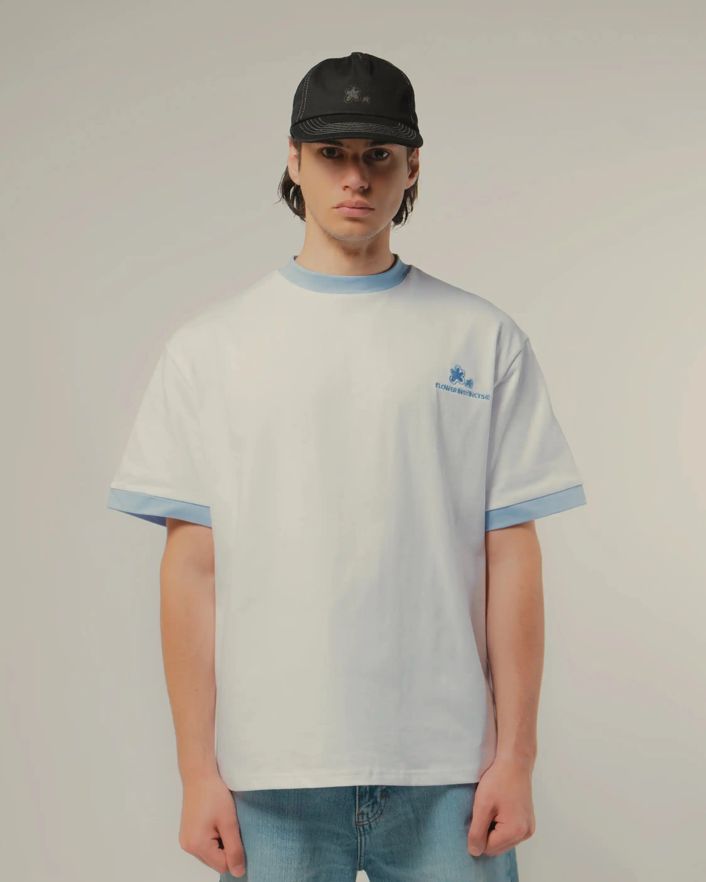 TEE FLOWER BLUE/WHITE - Image 3