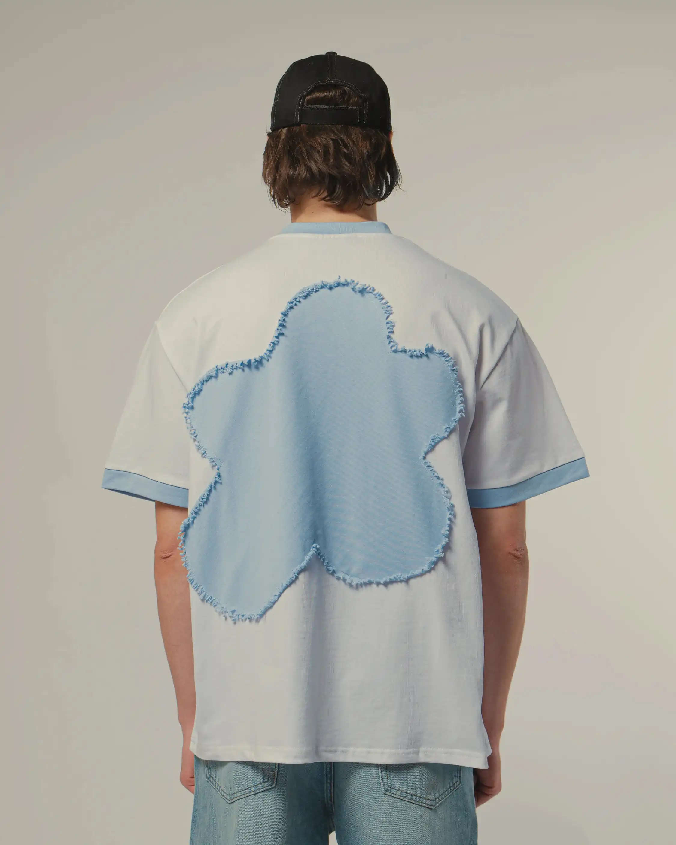 TEE FLOWER BLUE/WHITE - Image 4