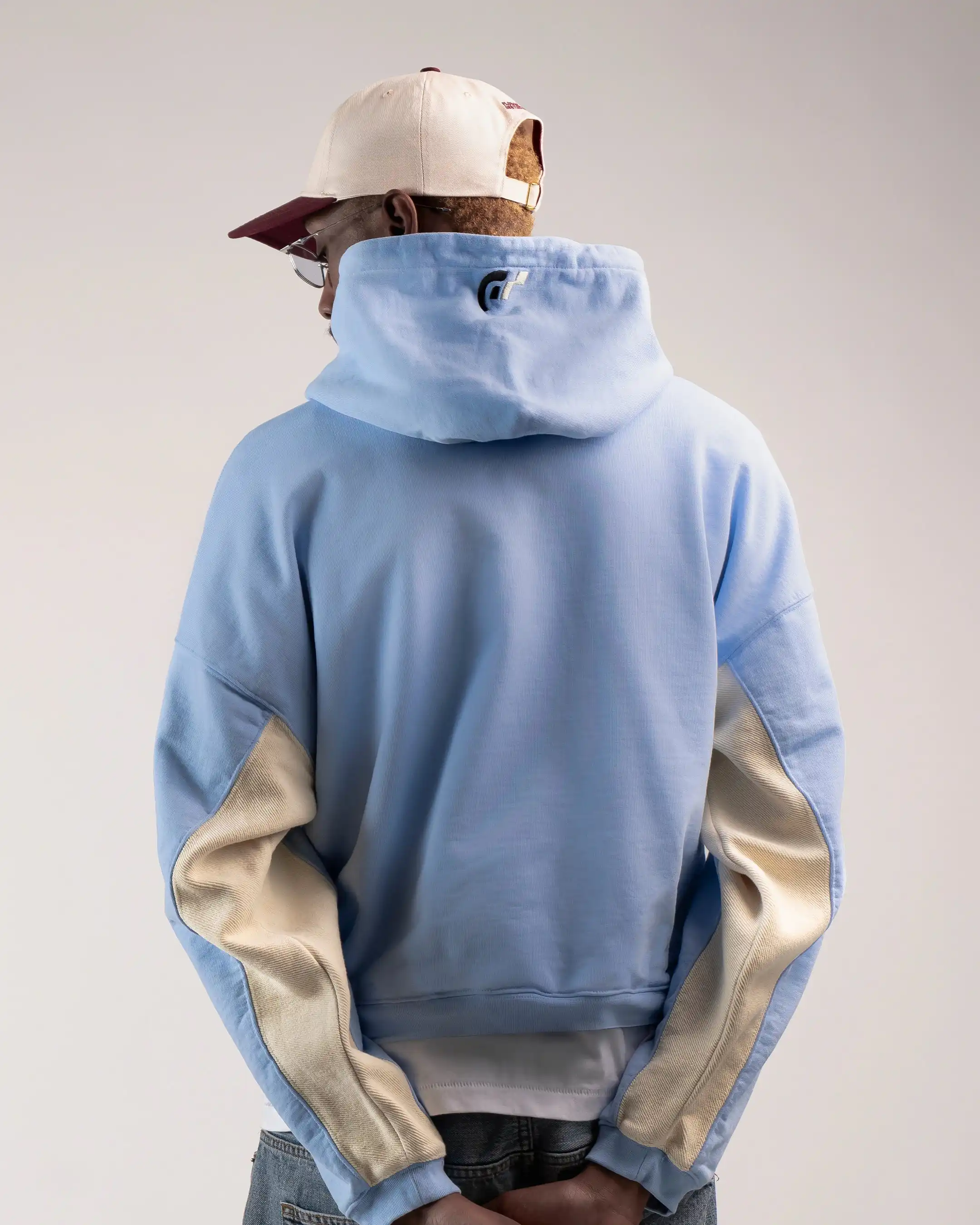 HOODIE FLOWER GTR HEAVY BABY BLUE - Image 3