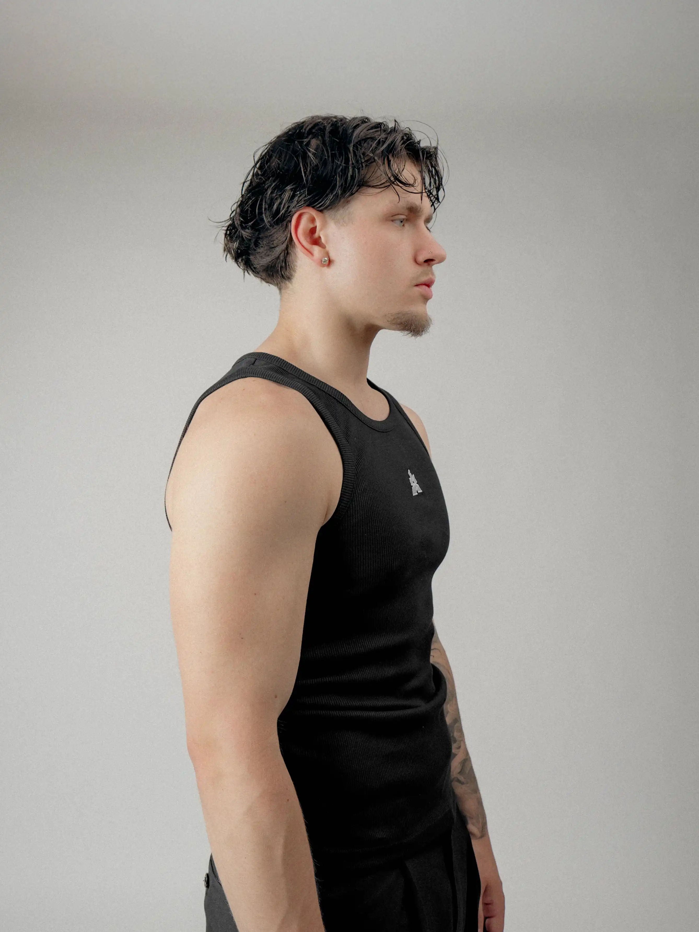 TANK TOP FLOWER BLACK - Image 5