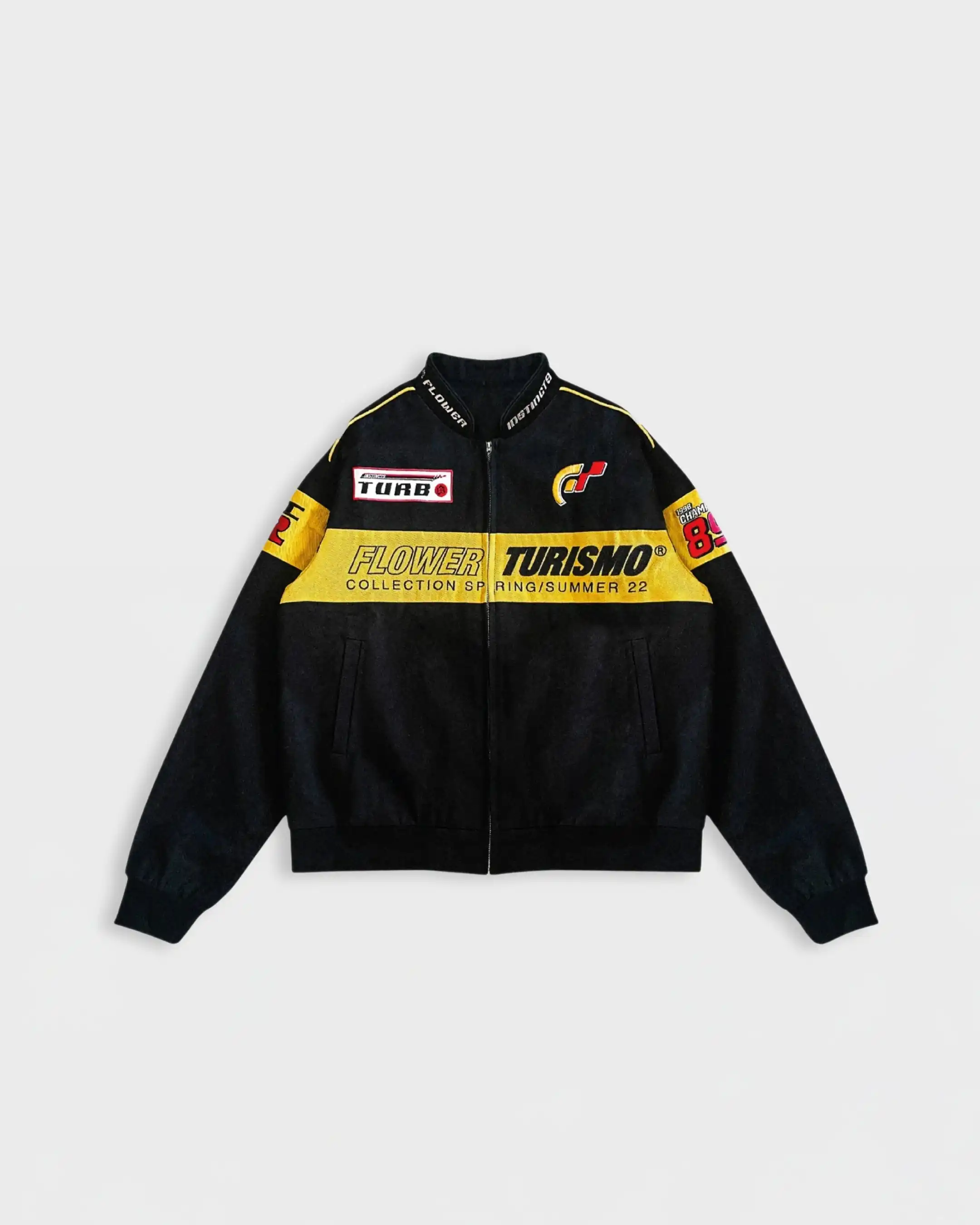 RACING JACKET FLOWER TURISMO BLACK