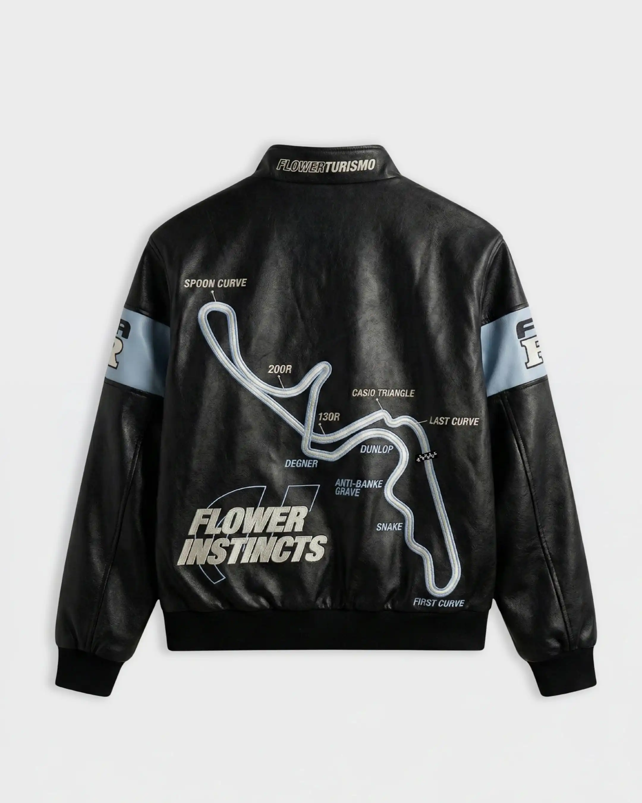 RACING JACKET FLOWER GTR LEATHER BLACK - Image 4
