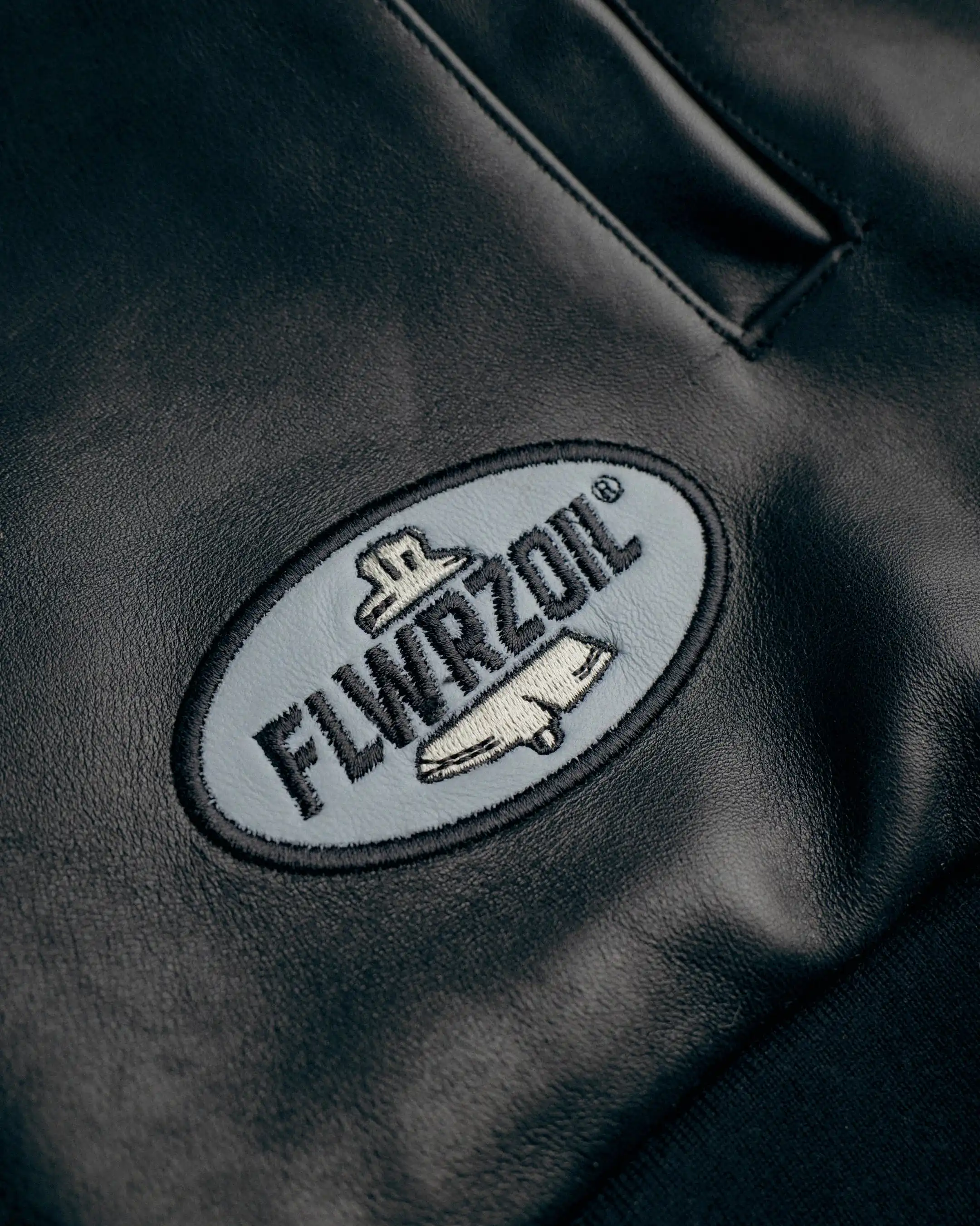 RACING JACKET FLOWER GTR LEATHER BLACK - Image 6