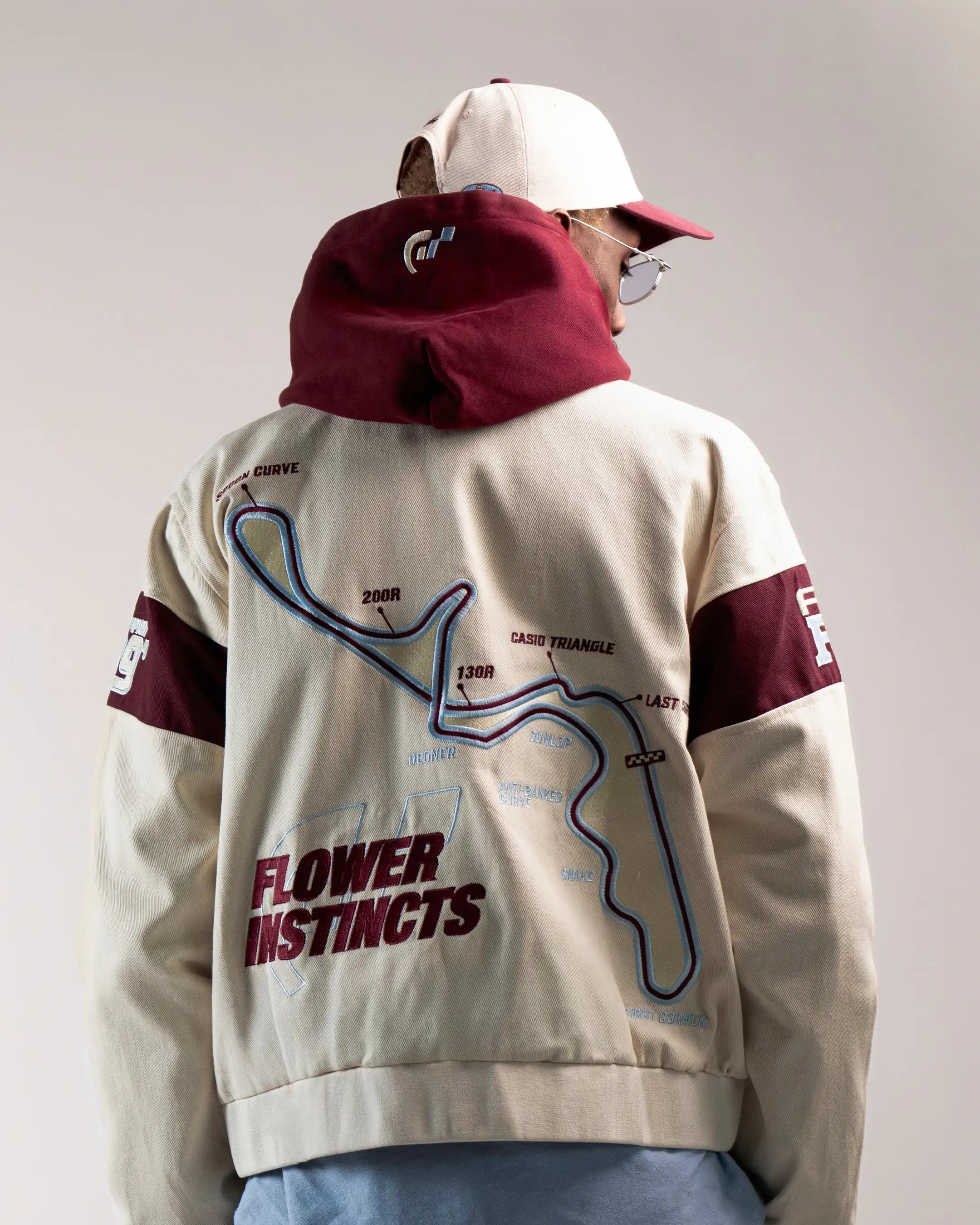 RACING JACKET FLOWER GTR CREME - Image 3
