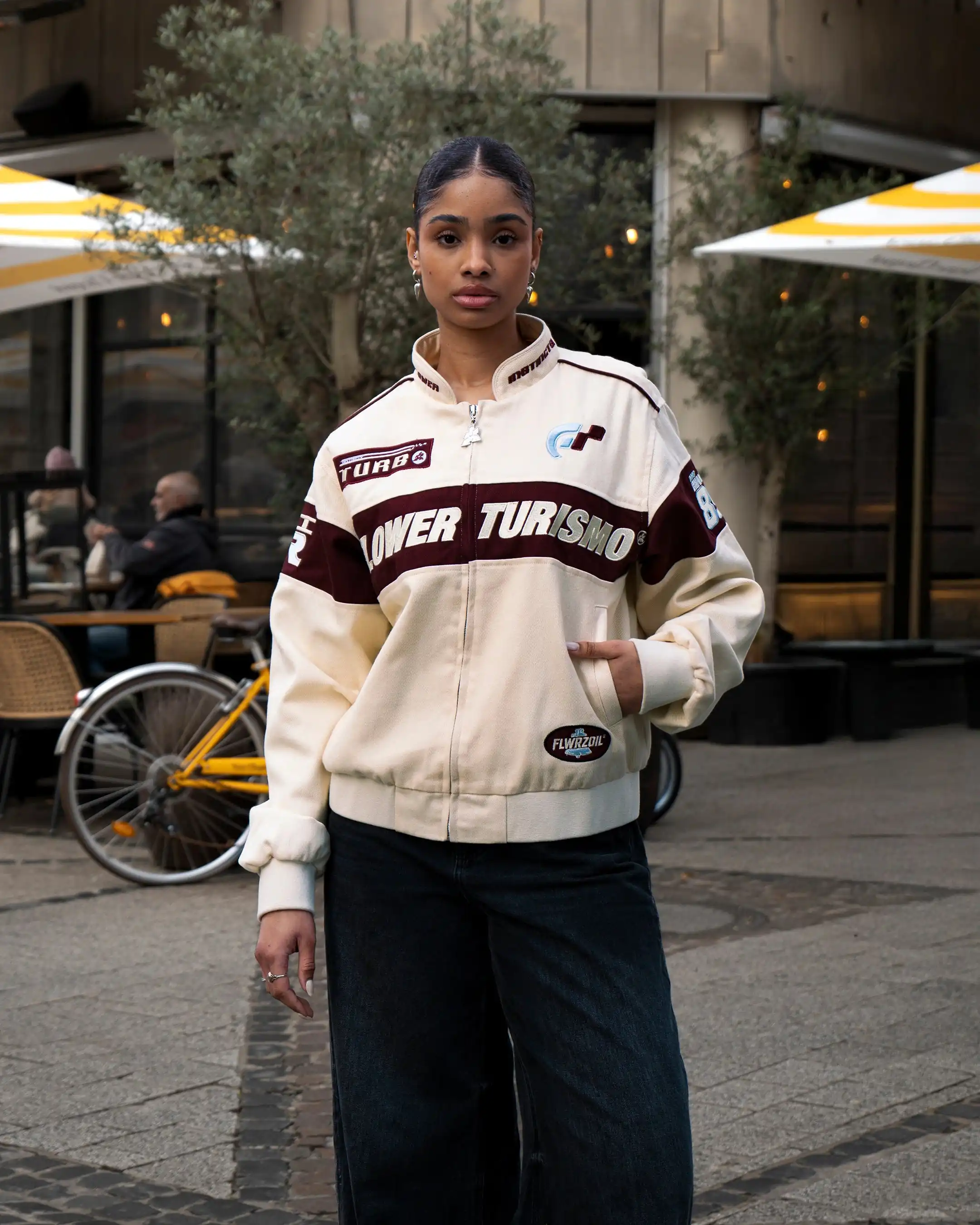 RACING JACKET FLOWER GTR CREME - Image 8