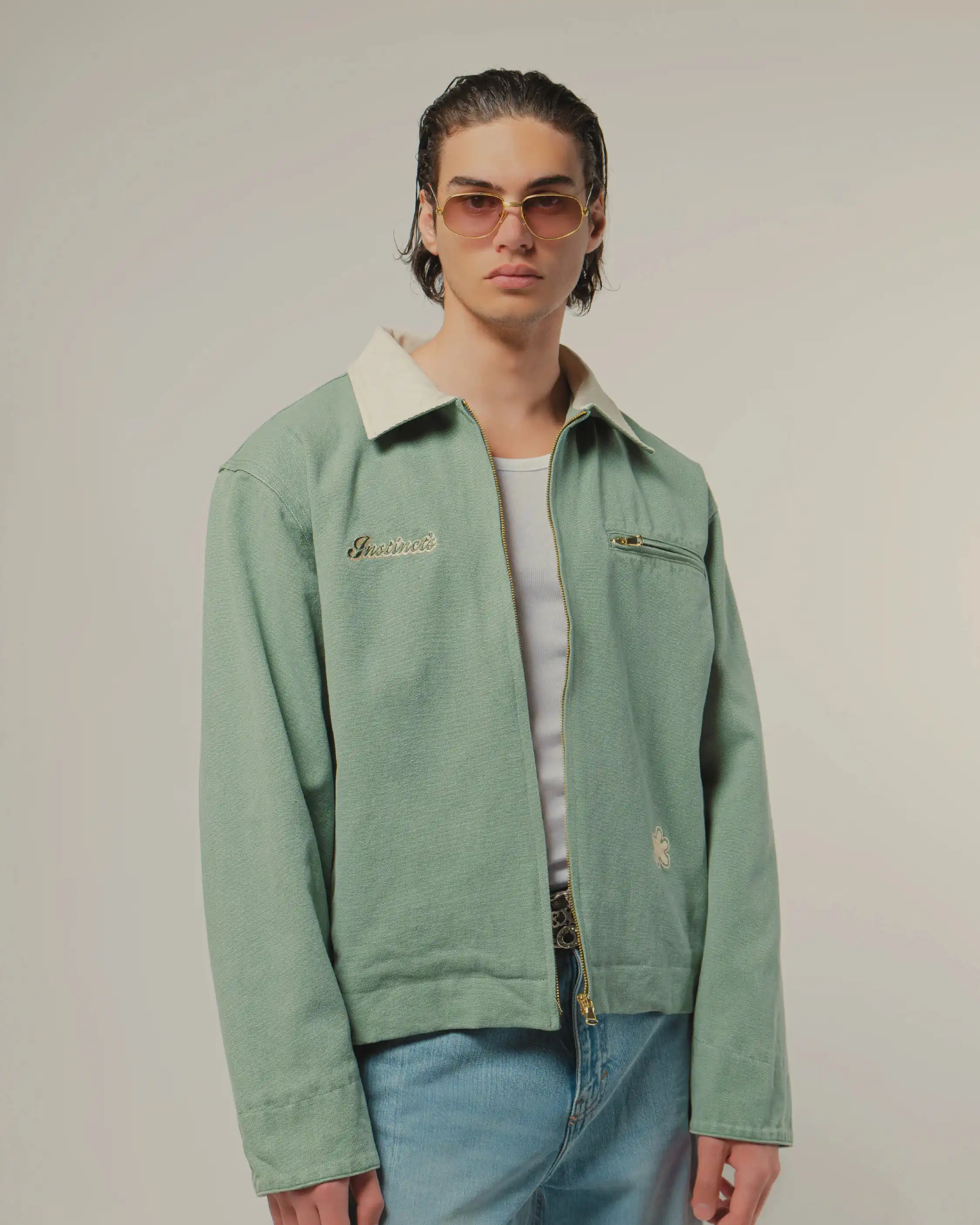 TRUCKER JACKET FLOWER LOOPS - Image 3