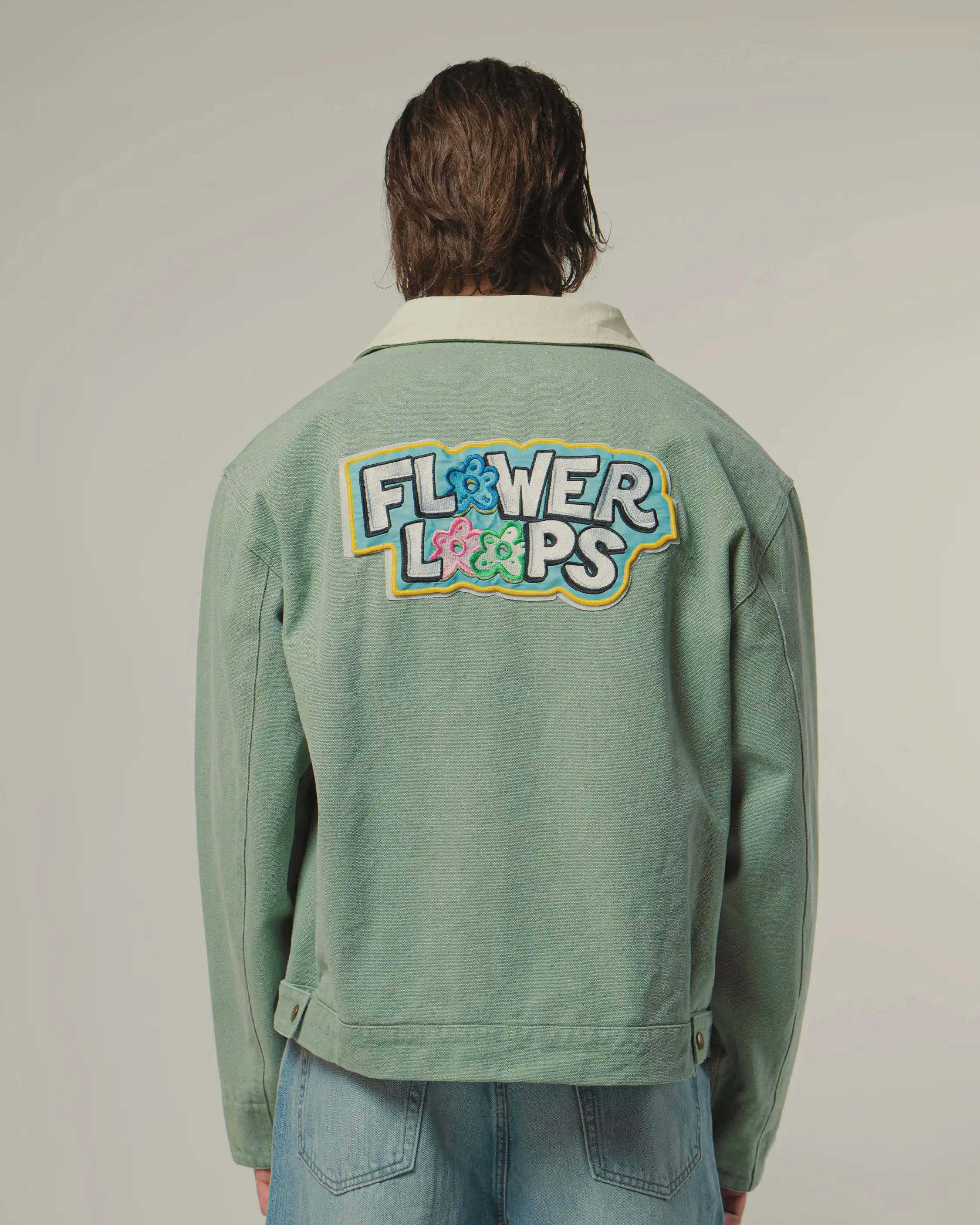 TRUCKER JACKET FLOWER LOOPS - Image 4